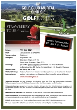 Ausschreibung 1. Strawberry Golfturnier 2024