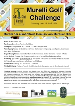 Ausschreibung Murelli Golf Challenge 2024